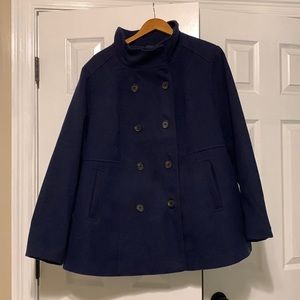 3X Torrid navy blue double breasted coat